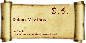 Dobos Viviána névjegykártya